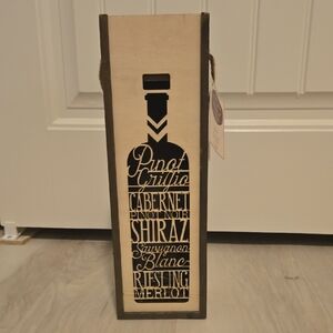 Wine Bottle Wooden Box with Typography Design